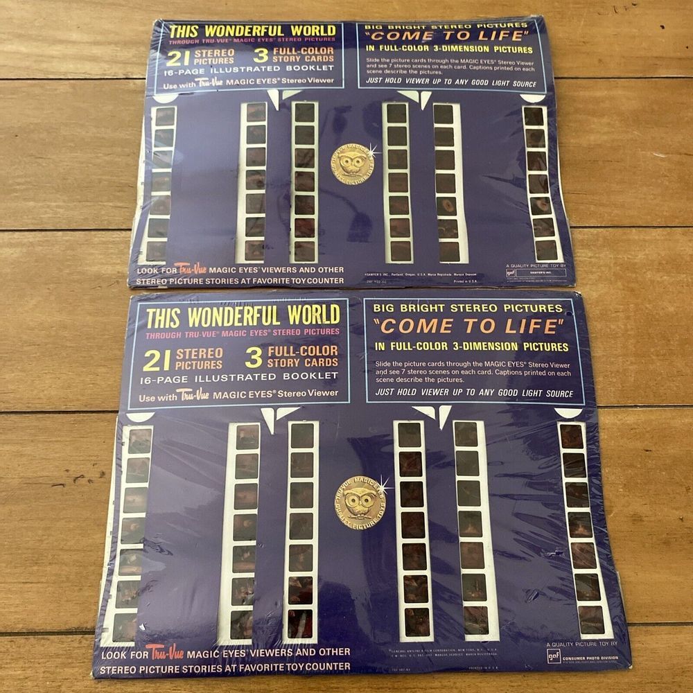 Vtg Lot of 2 Sealed Gaf Tru-Vue Stereo Picture Sets This Wonderful World - Picture 4 of 4